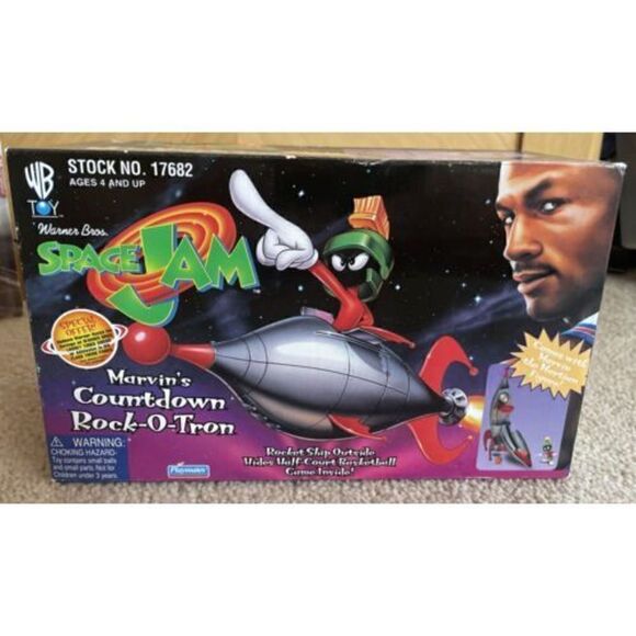 1996 PLAYMATES SPACE JAM - MARVIN’S COUNTDOWN ROCK-O-TRON PLAYSET - NEW In Box - Picture 1 of 12
